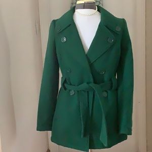 Jou Jou Forest Green Belted Pea Coat